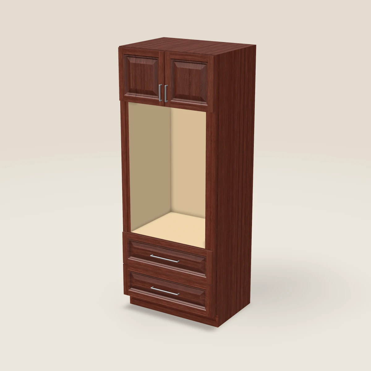33" Wall Oven Pantry — 84" High, 3D picture