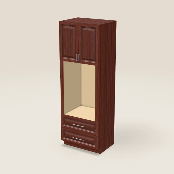 33" Wall Oven Pantry — 96" High, 3D picture
