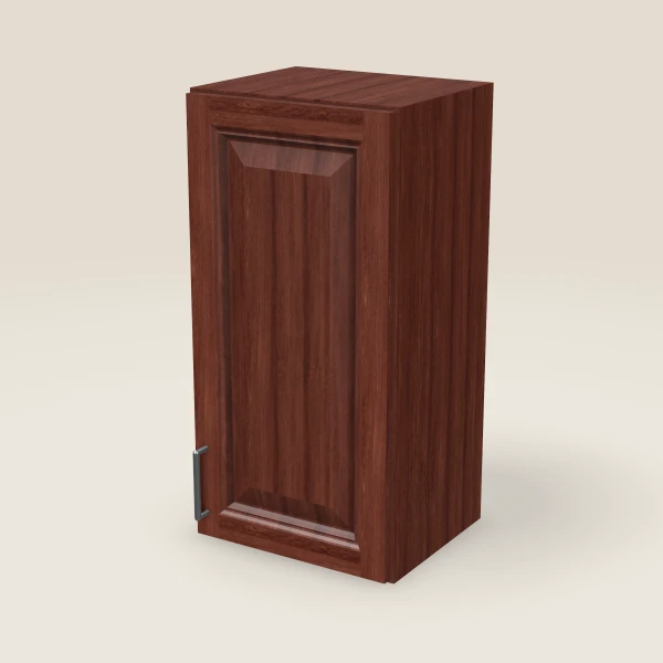 15" Single Door Wall Cabinet — 30" High, 3D picture