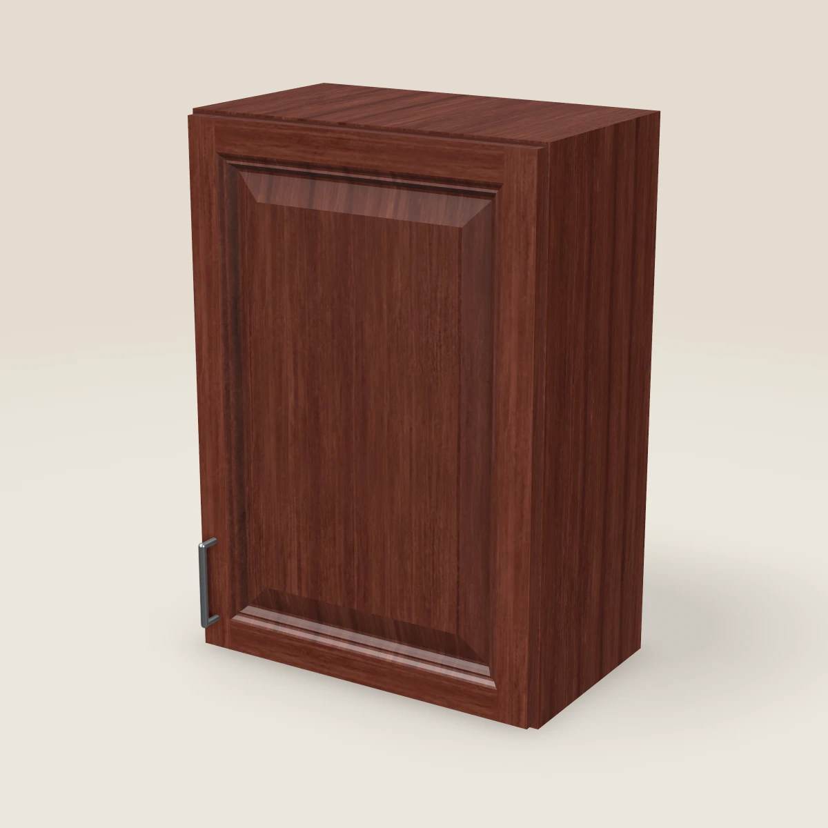 Gabinete de pared de una puerta de 21" — 30" de alto, imagen en 3D