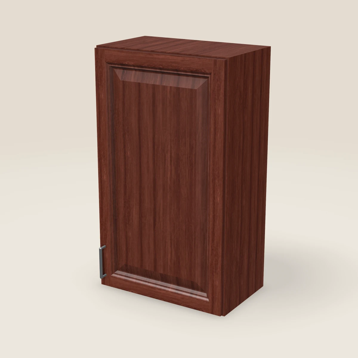 Gabinete de pared de una puerta de 21" — 36" de alto, imagen en 3D
