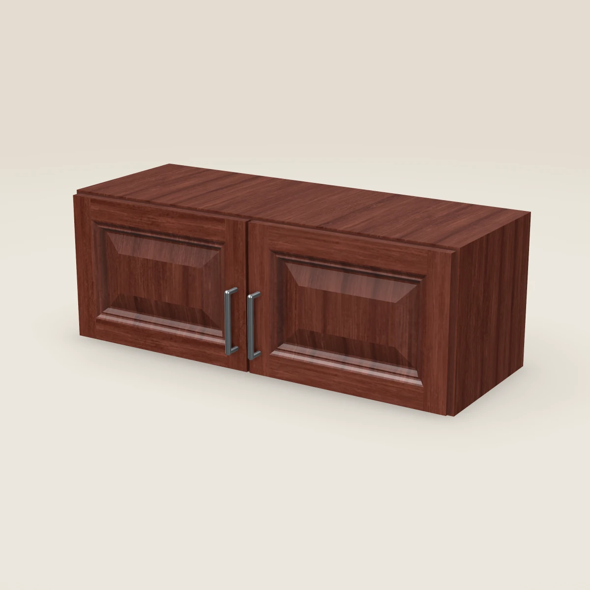 33" Double Door Wall Cabinet — 12" High, 3D picture