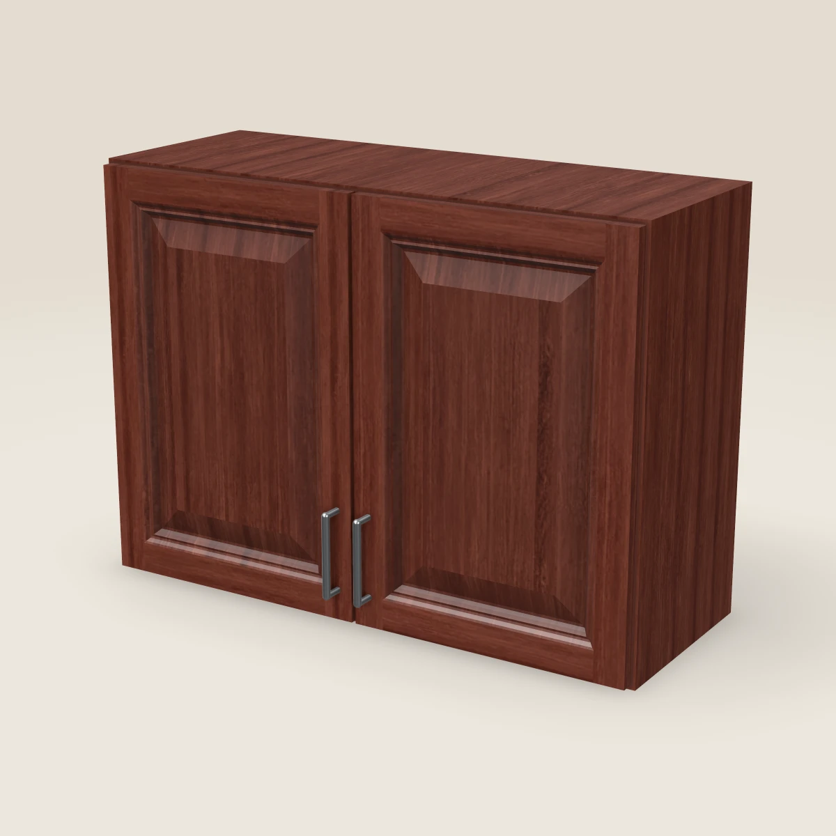 33" Double Door Wall Cabinet — 24" High, 3D picture