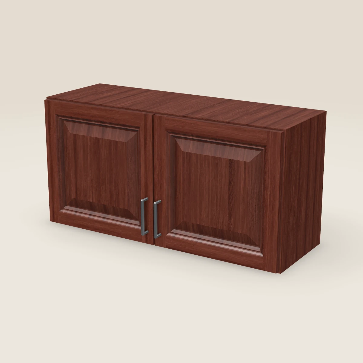 36" Double Door Wall Cabinet — 18" High, 3D picture