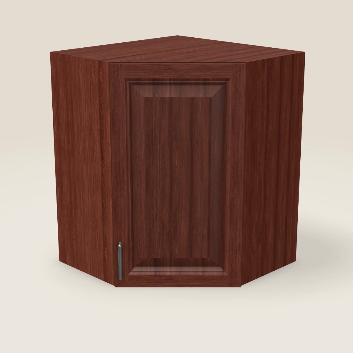 Esquinero diagonal de pared de 24" — 30" de alto, imagen en 3D