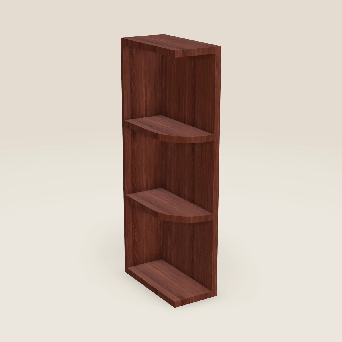 6" Wall End Shelf Cabinet — 30" High, 3D picture