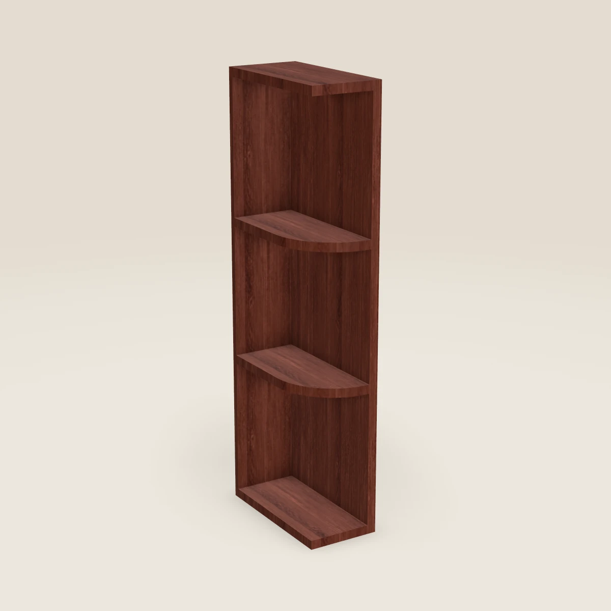 6" Wall End Shelf Cabinet — 36" High, 3D picture