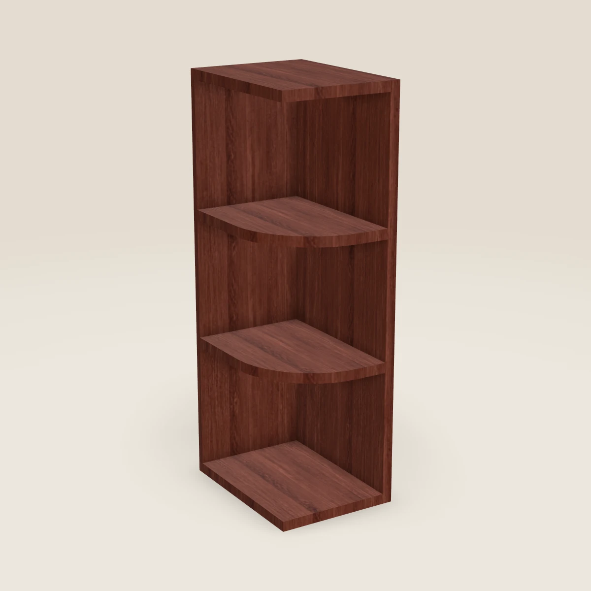 9" Wall End Shelf Cabinet — 30" High, 3D picture