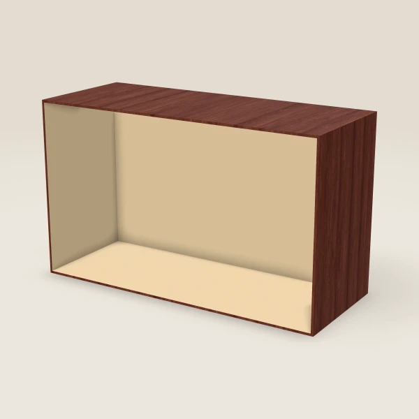 30" Wall Microwave Shelf Cabinet — 18" High, 3D picture