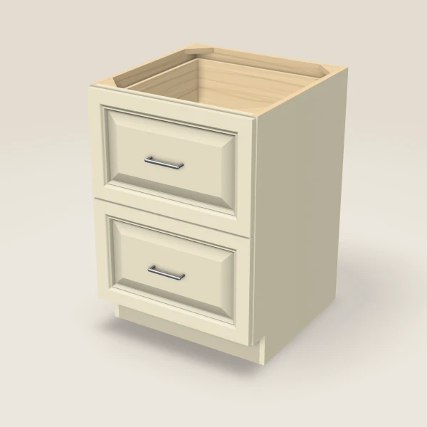 24" Two Drawer Base Cabinet, 3D picture