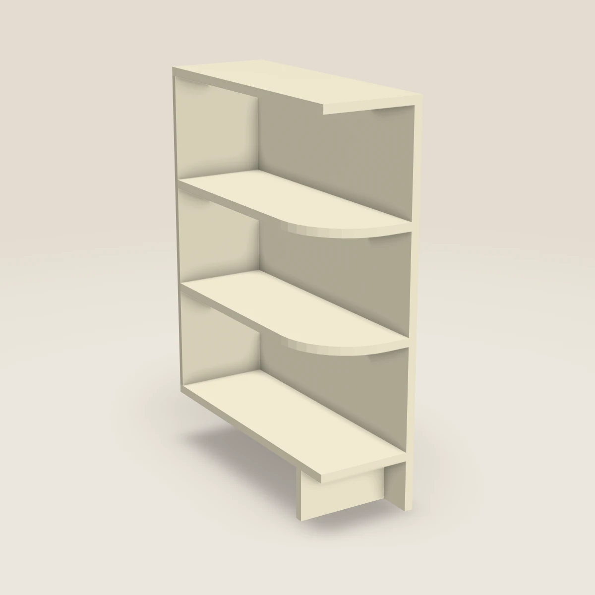 9" Base End Shelf, 3D picture
