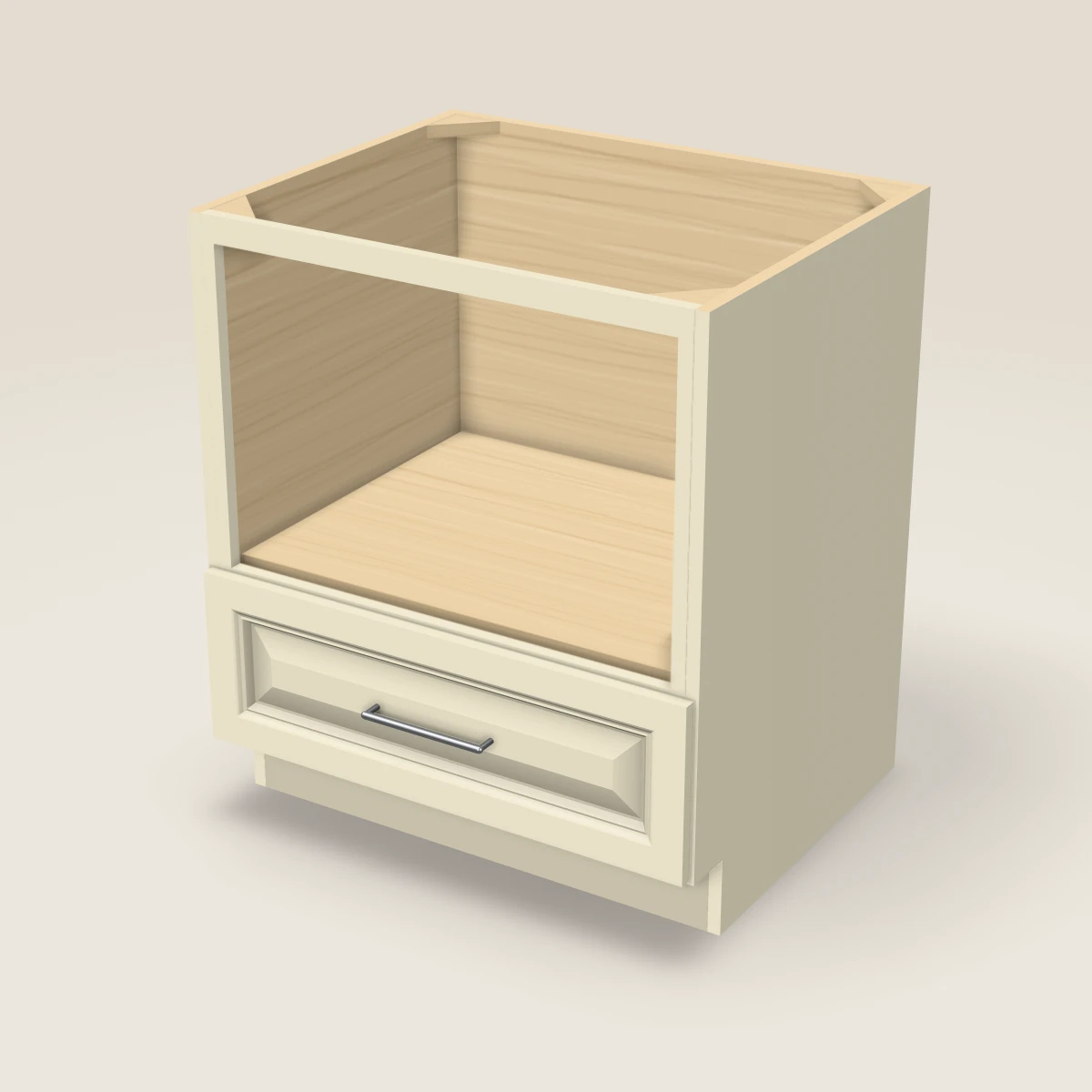 30" Base Microwave Cabinet, 3D picture