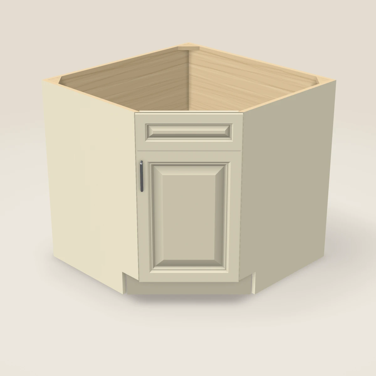 36" Base Corner Diagonal Sink Cabinet, 3D picture