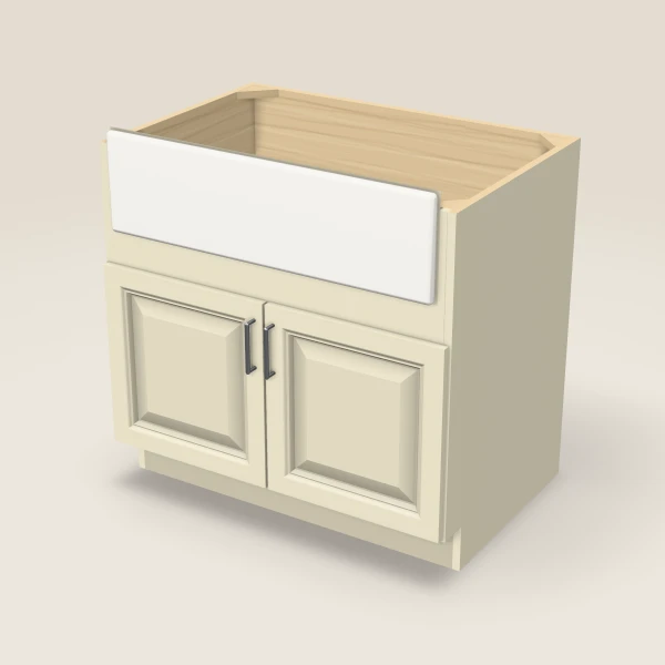 36" Farm Sink Base Cabinet, 3D picture