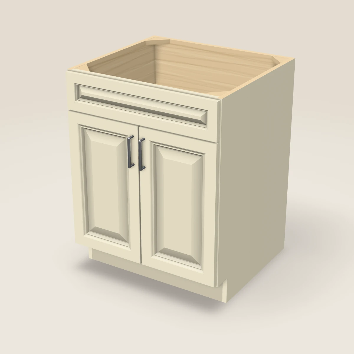 27" Sink Base Cabinet, 3D picture