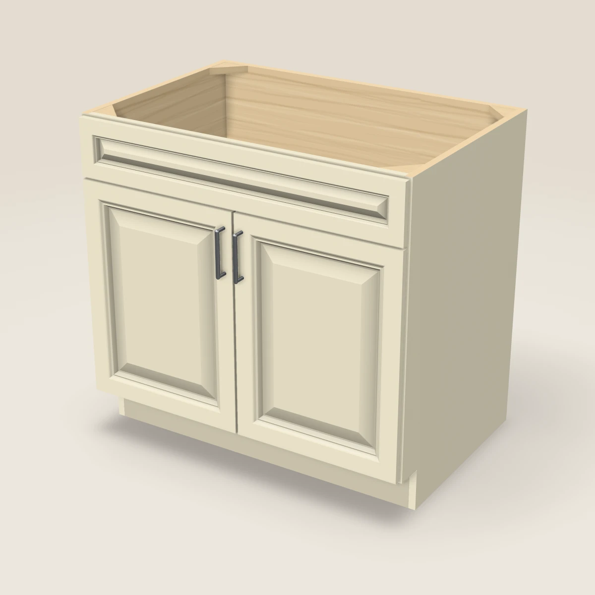36" Sink Base Cabinet, 3D picture