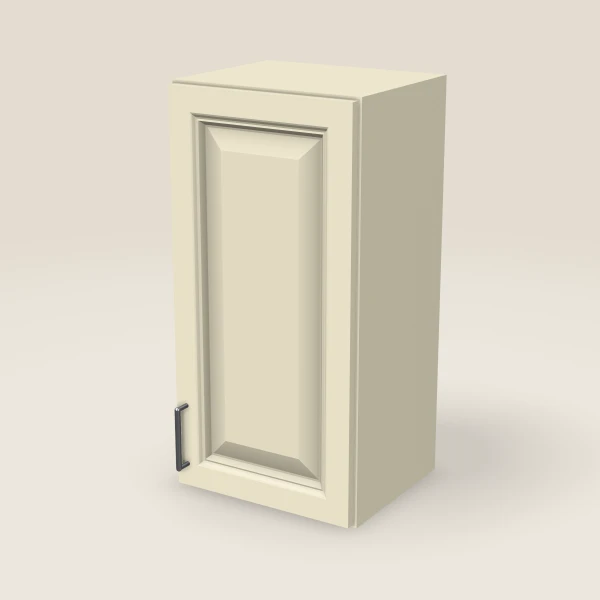15" Single Door Wall Cabinet — 30" High, 3D picture