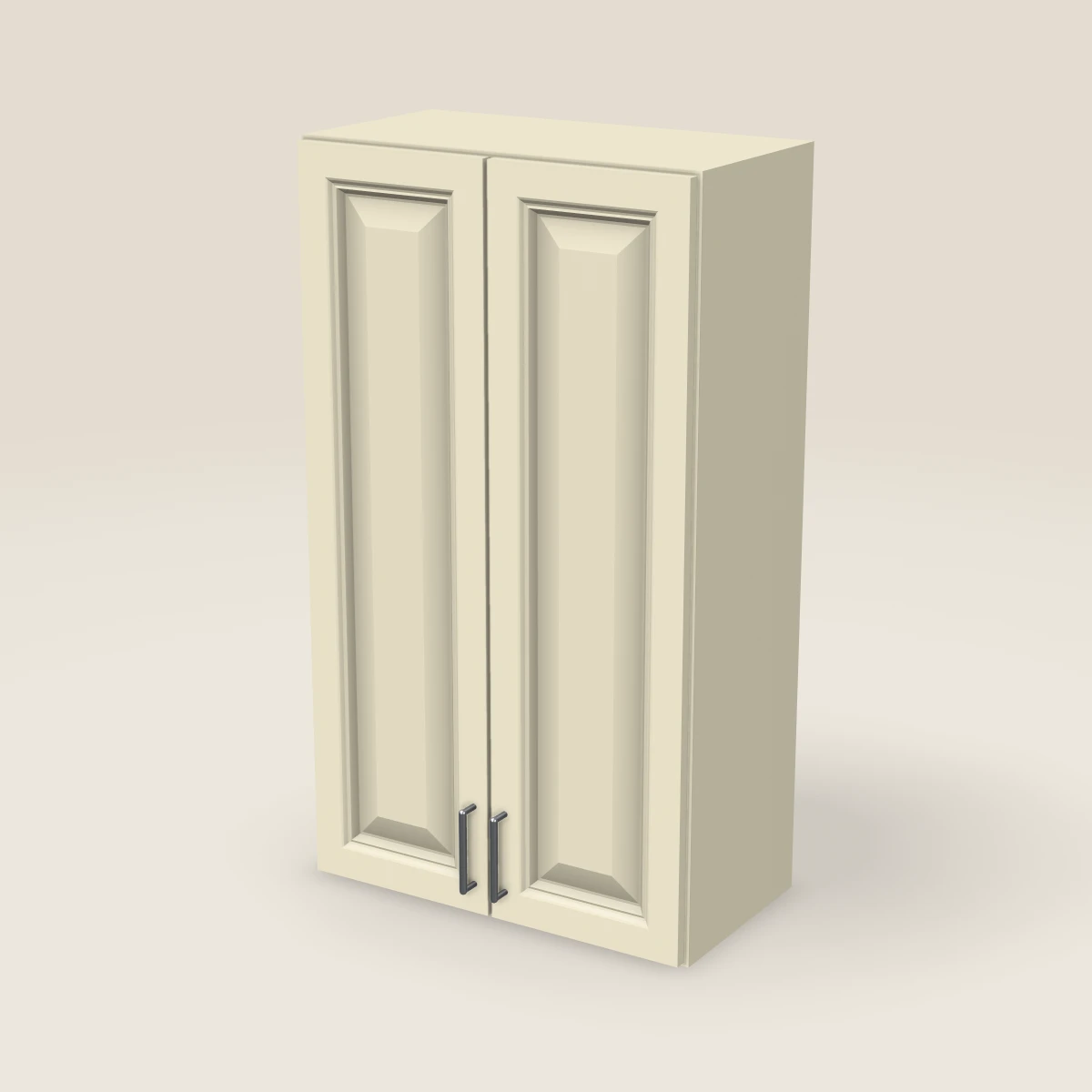 Gabinete de pared de dos puertas de 24" — 42" de alto, imagen en 3D