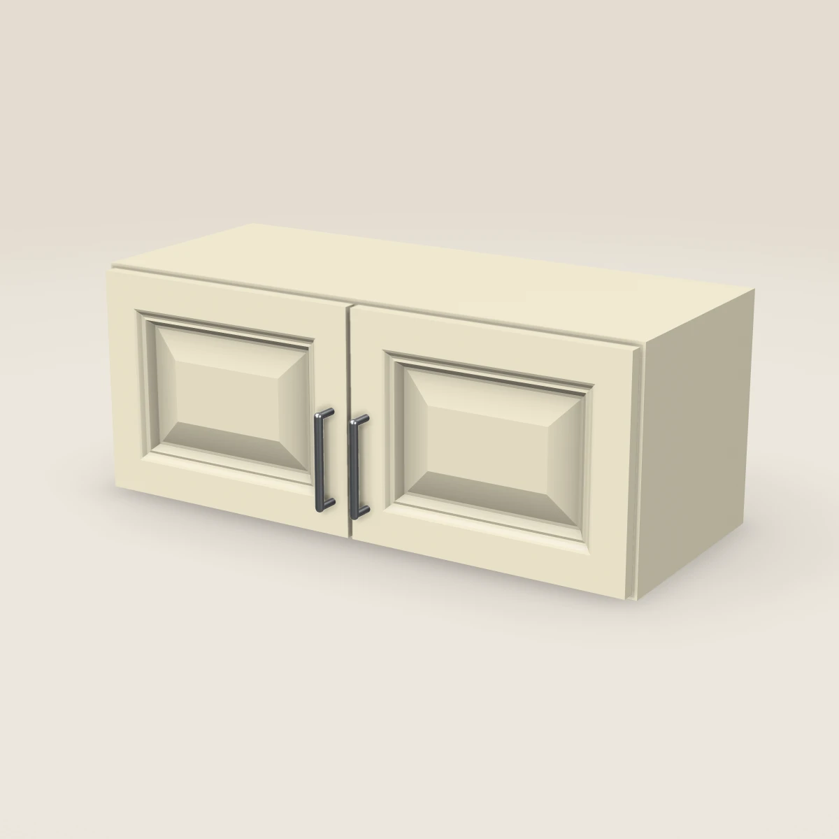 30" Double Door Wall Cabinet — 12" High, 3D picture