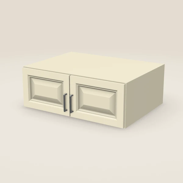 33" Double Door Wall Cabinet — 12" High, 3D picture