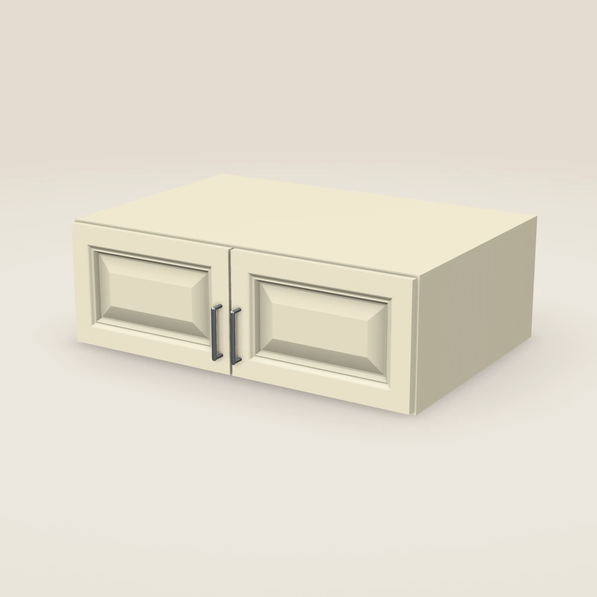 36" Double Door Wall Cabinet — 12" High, 3D picture
