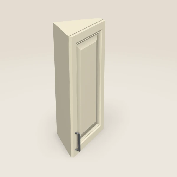 12" Wall Angle Corner Cabinet — 30" High, 3D picture