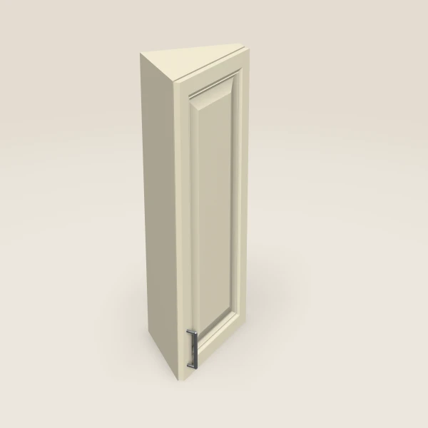 12" Wall Angle Corner Cabinet — 36" High, 3D picture