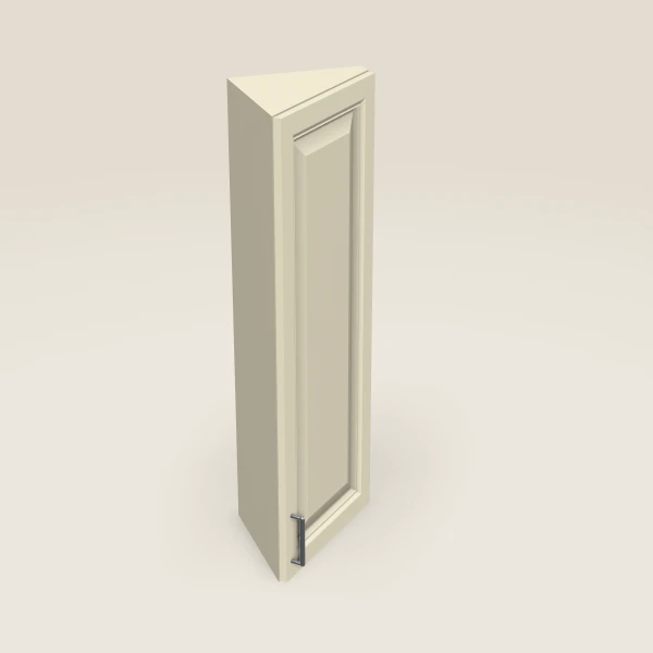 12" Wall Angle Corner Cabinet — 42" High, 3D picture