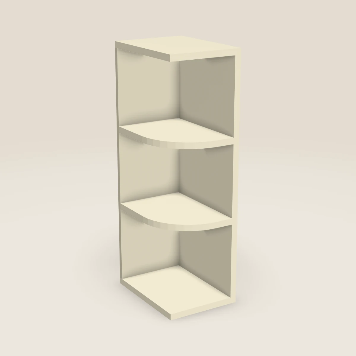 9" Wall End Shelf Cabinet — 30" High, 3D picture