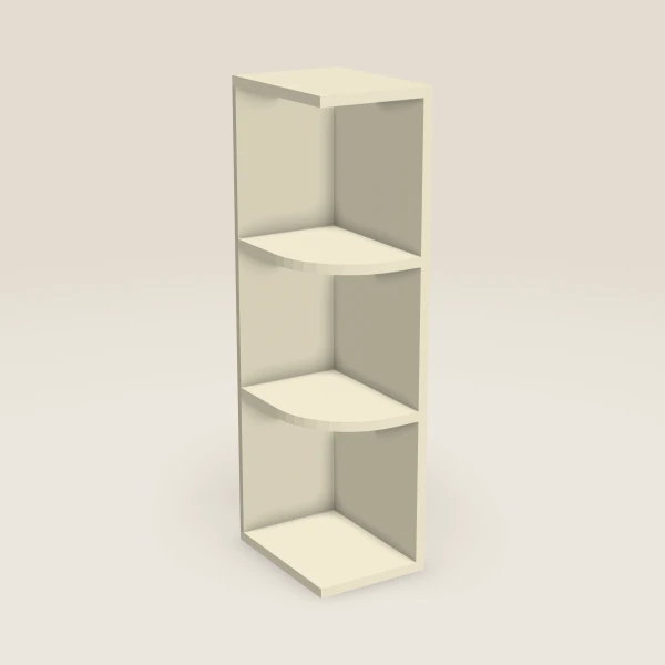 9" Wall End Shelf Cabinet — 36" High, 3D picture