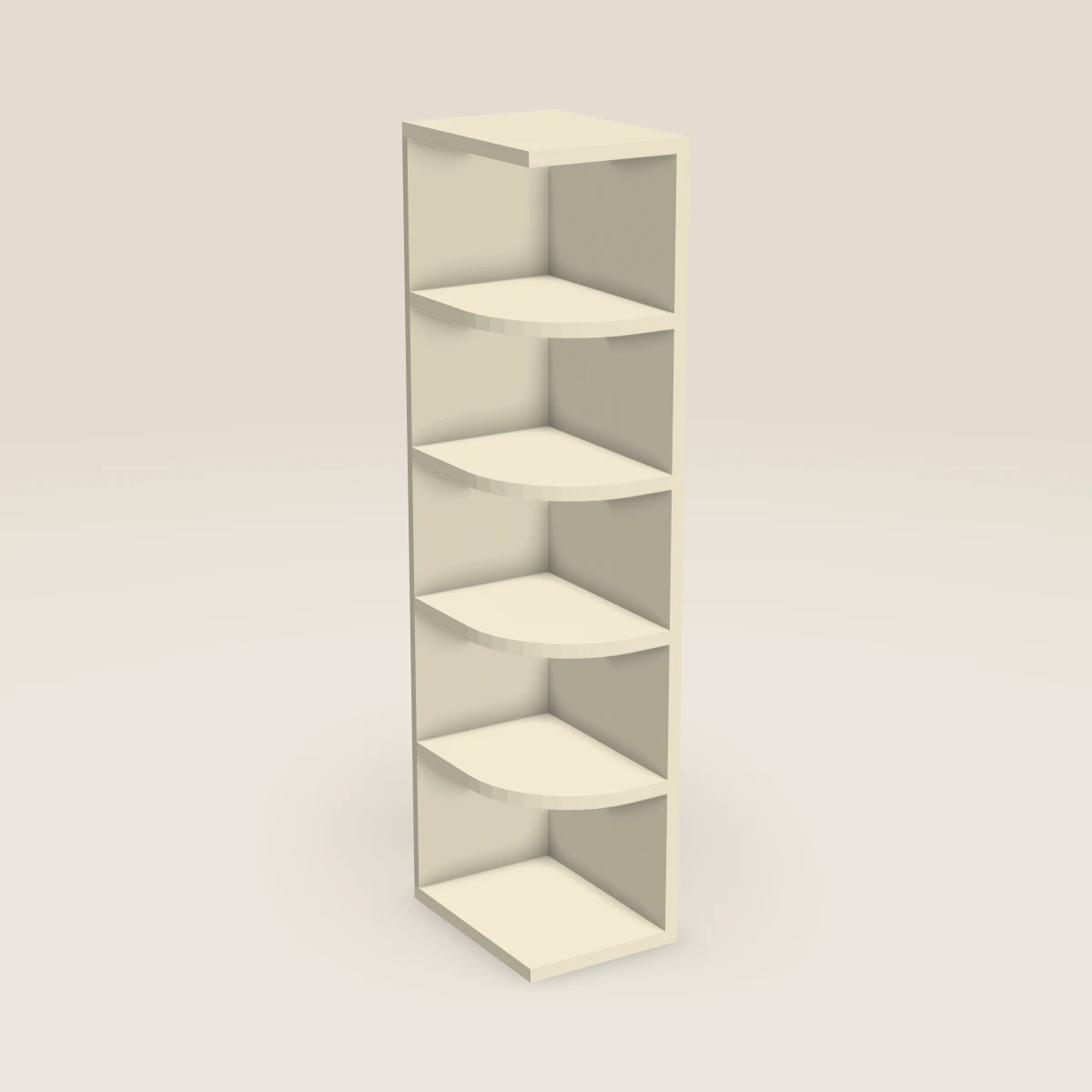 Gabinete de pared con repisa de extremo de 9" — 42" de alto, imagen en 3D