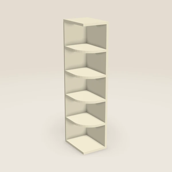 9" Wall End Shelf Cabinet — 42" High, 3D picture
