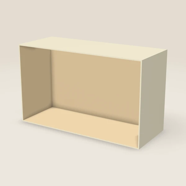 30" Wall Microwave Shelf Cabinet — 18" High, 3D picture