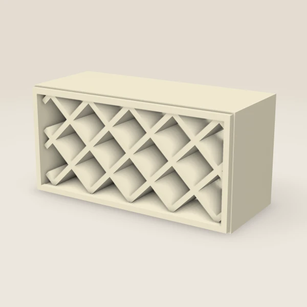 30" Wall Wine Rack — 15" High, 3D picture