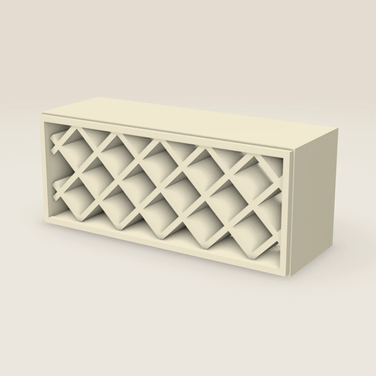 36" Wall Wine Rack — 15" High, 3D picture