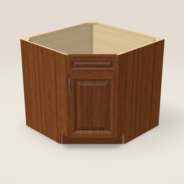 36" Base Corner Diagonal Sink Cabinet, 3D picture