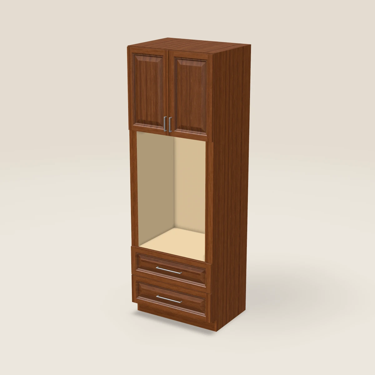33" Wall Oven Pantry — 96" High, 3D picture