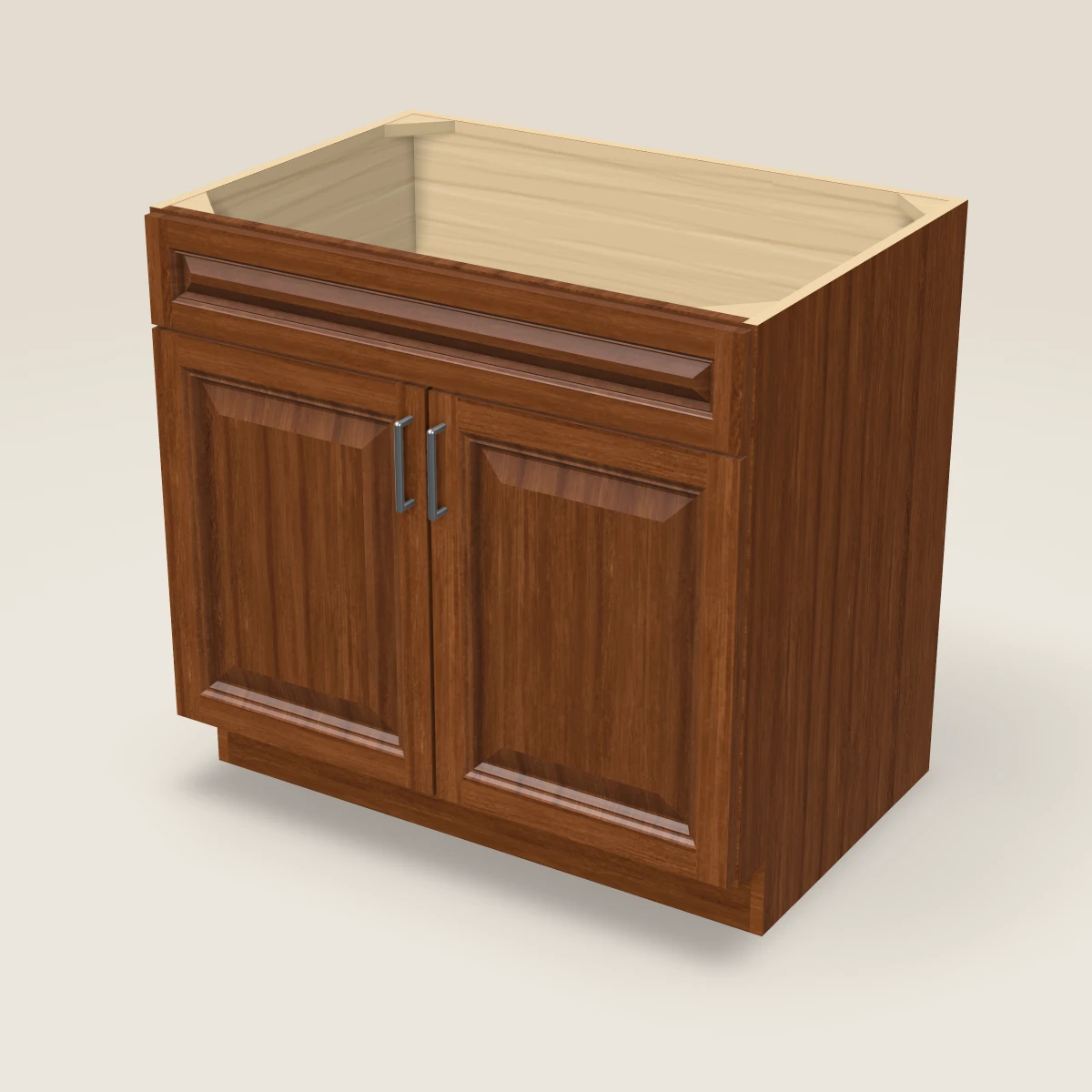 36" Sink Base Cabinet, 3D picture