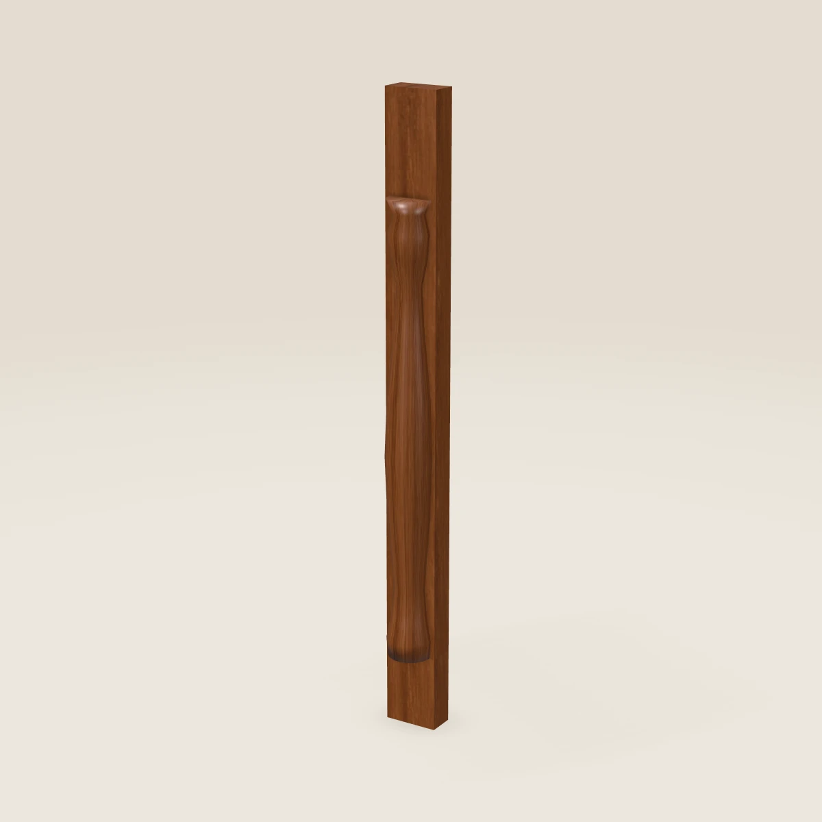 Columna torneada de 34½", imagen en 3D