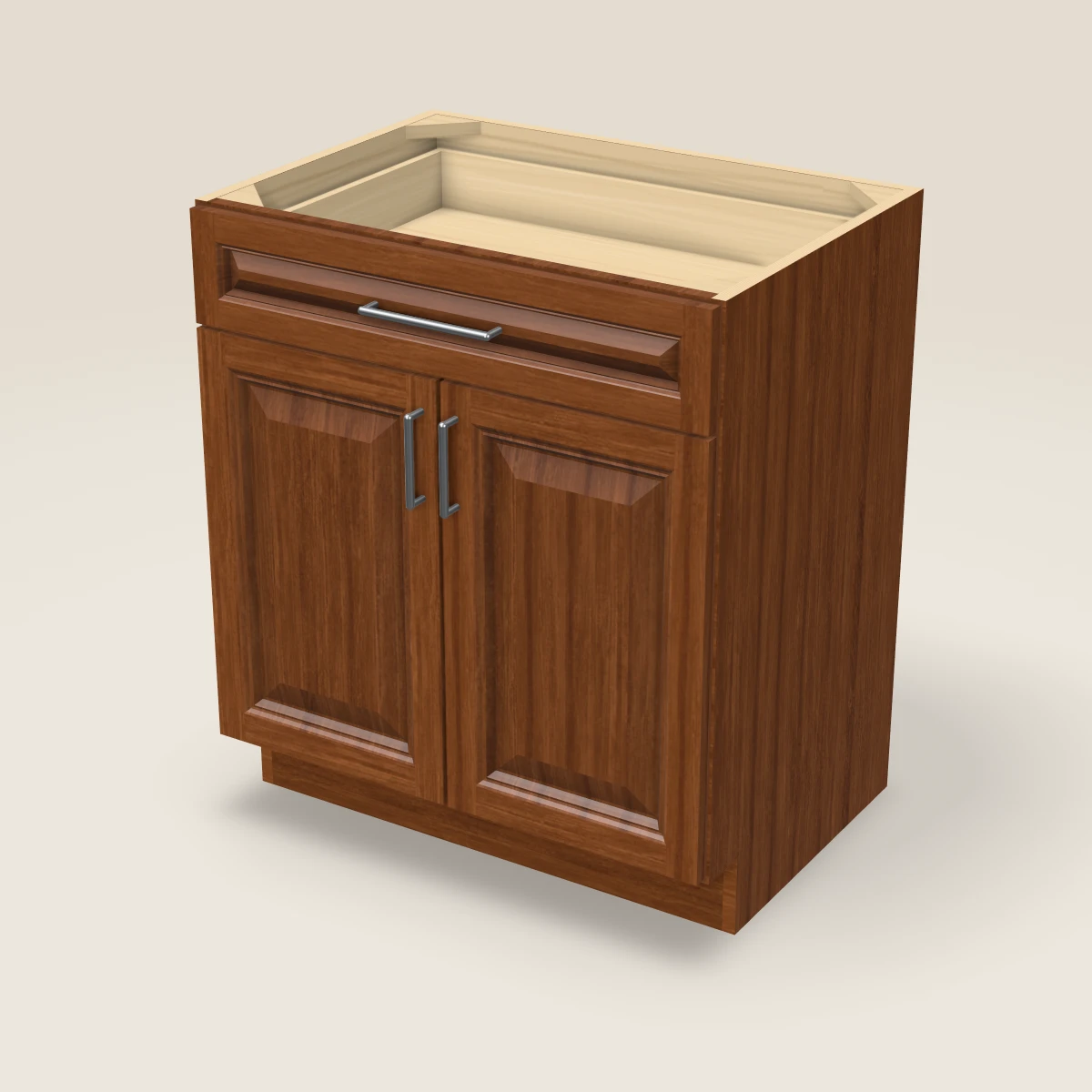30" Double Door Vanity Cabinet, 3D picture
