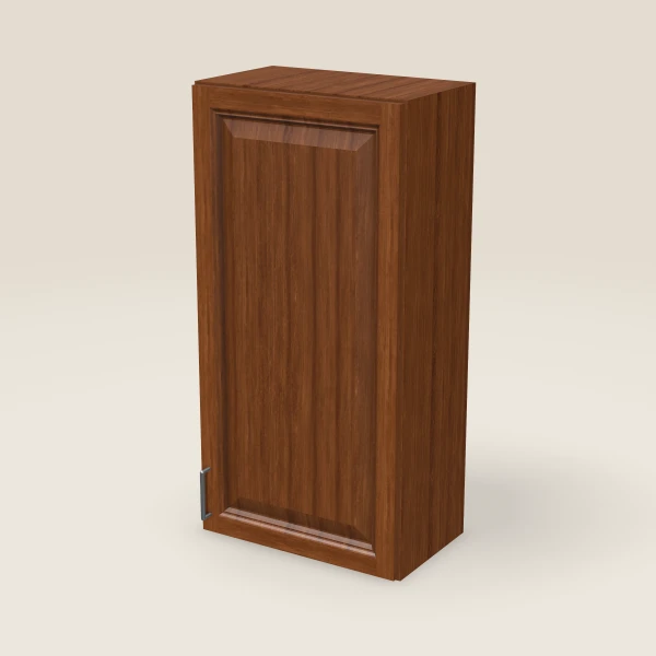 21" Single Door Wall Cabinet — 42" High, 3D picture