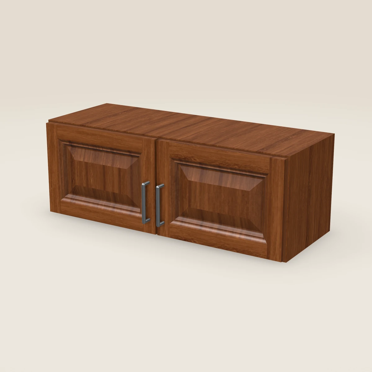 33" Double Door Wall Cabinet — 12" High, 3D picture