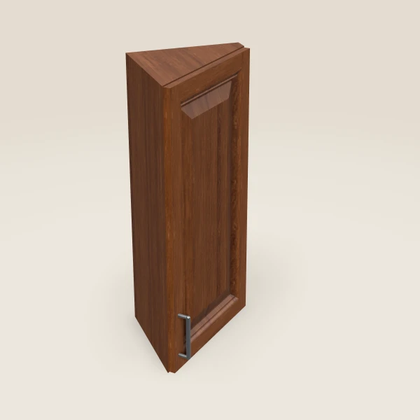 12" Wall Angle Corner Cabinet — 30" High, 3D picture