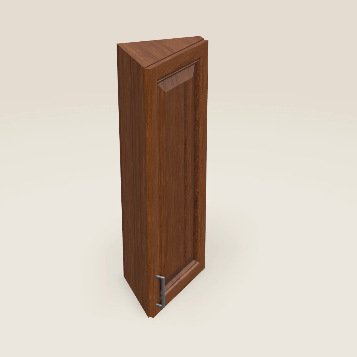 12" Wall Angle Corner Cabinet — 36" High, 3D picture