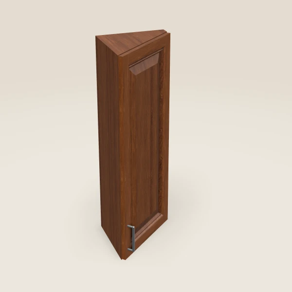 12" Wall Angle Corner Cabinet — 36" High, 3D picture
