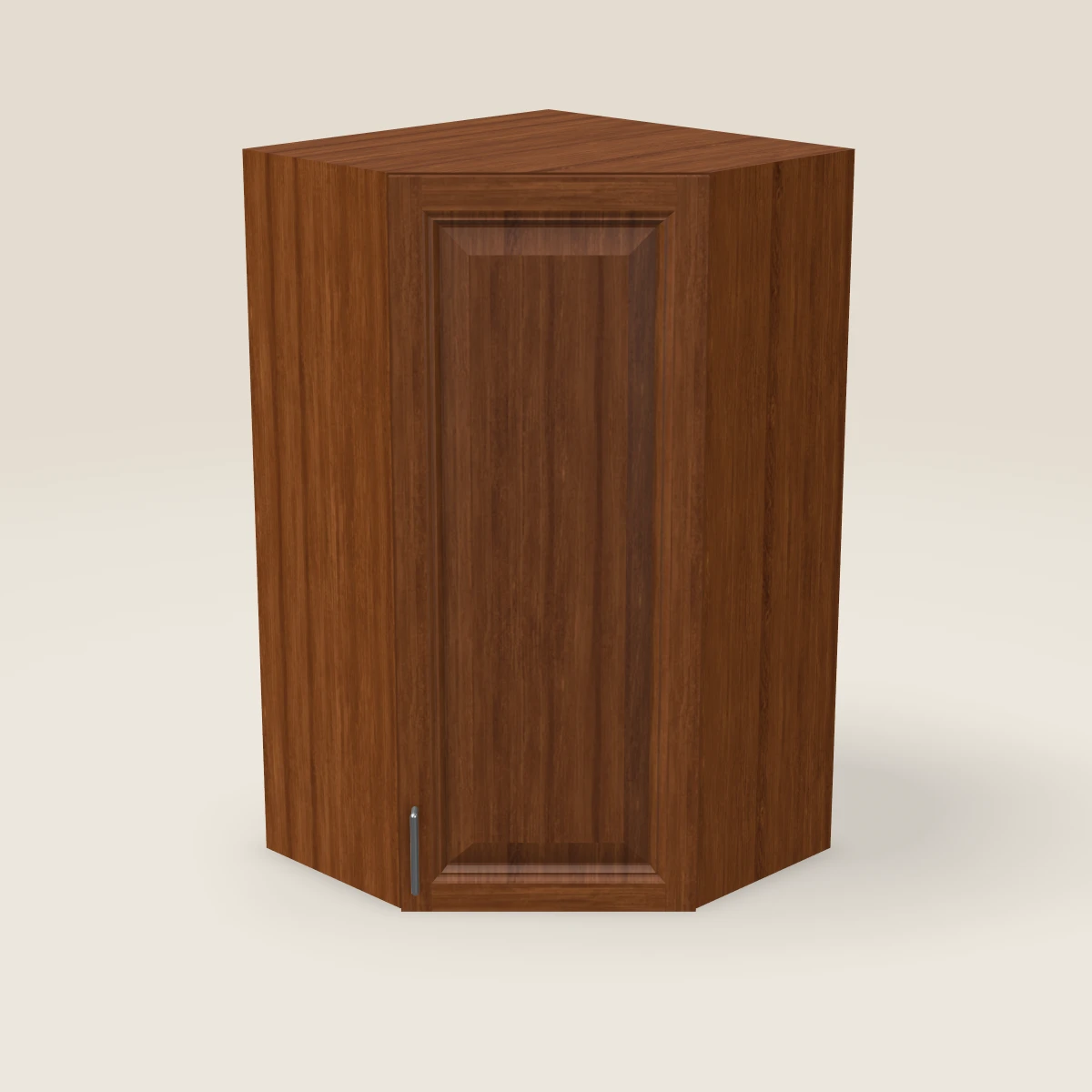 Esquinero diagonal de pared de 24" — 42" de alto, imagen en 3D
