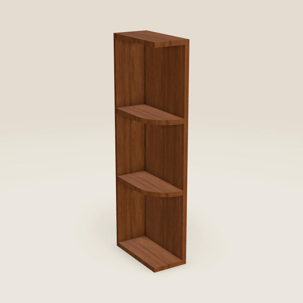 Gabinete de pared con repisa de extremo de 6" — 36" de alto, imagen en 3D
