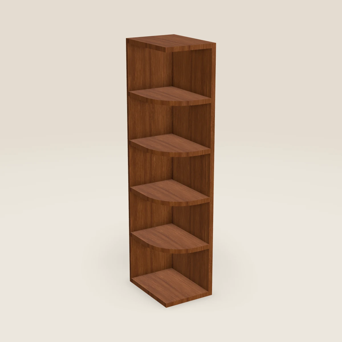 9" Wall End Shelf Cabinet — 42" High, 3D picture