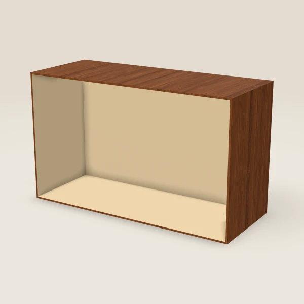 30" Wall Microwave Shelf Cabinet — 18" High, 3D picture