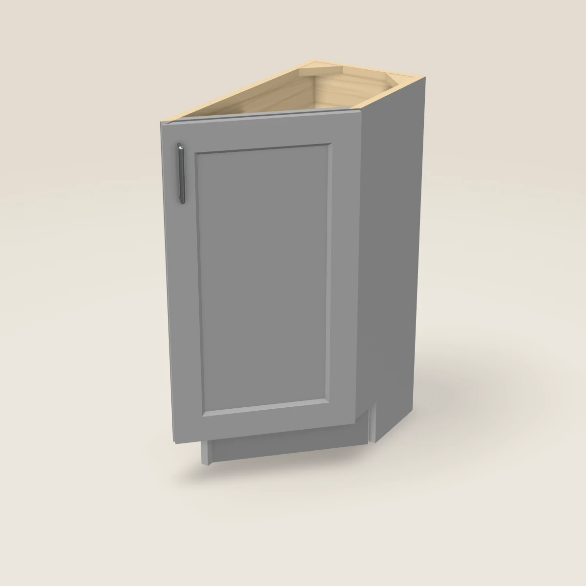 12" Base Angle Corner Cabinet, 3D picture